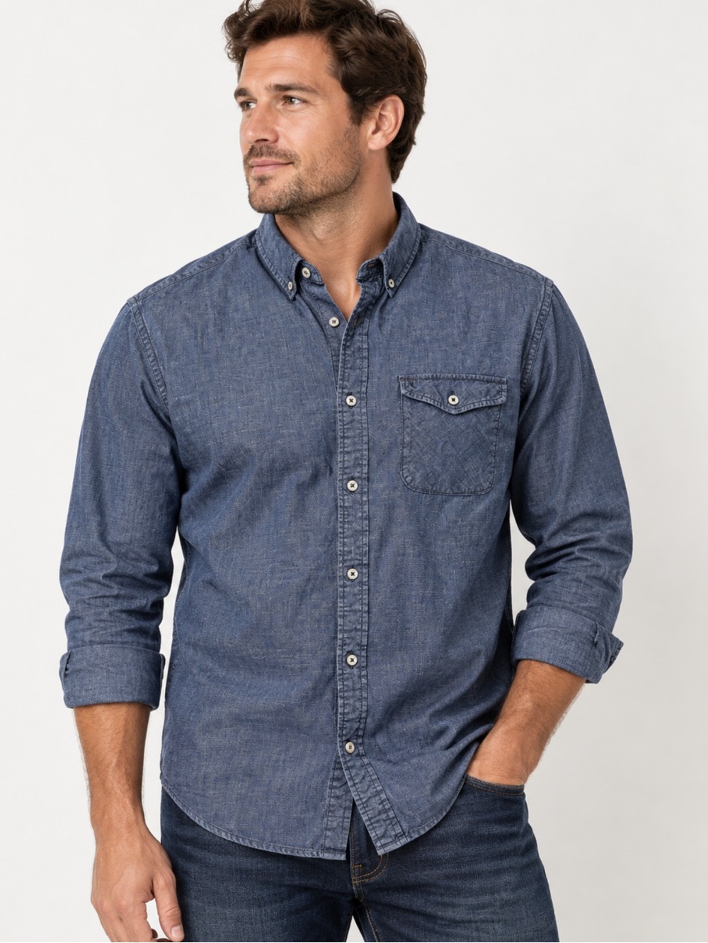 True Religion Denim Shirt | Western Denim | Rugged Workwear | Casual Streetwear